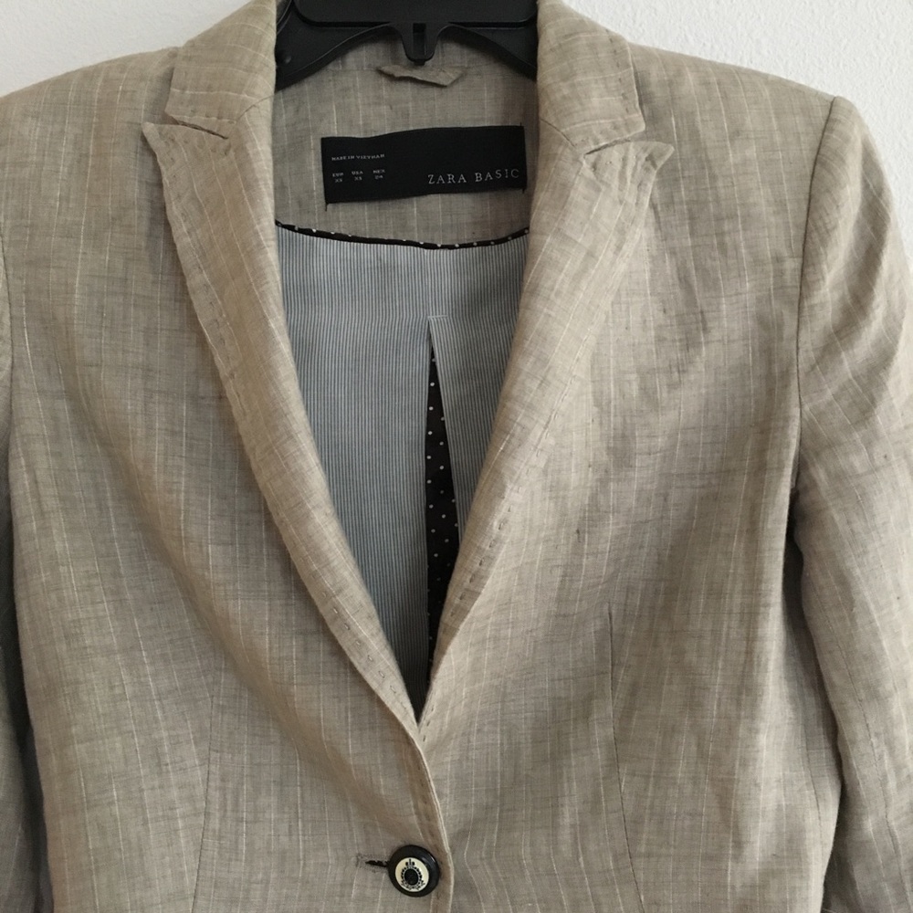 Zara Basic Beige Blazer - image 2